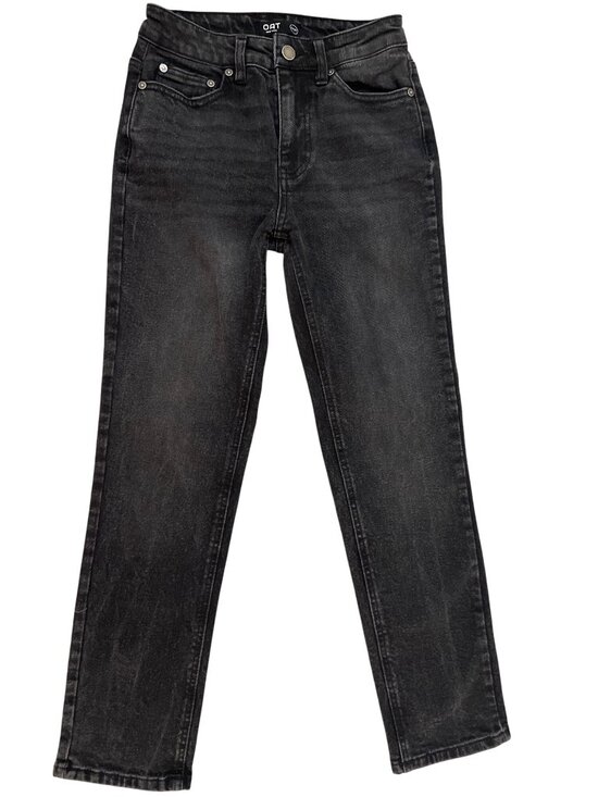 OAT Denim - OAT New York Black Faded Straight Leg Denim Jeans Size 0 / 25 Slim Fit